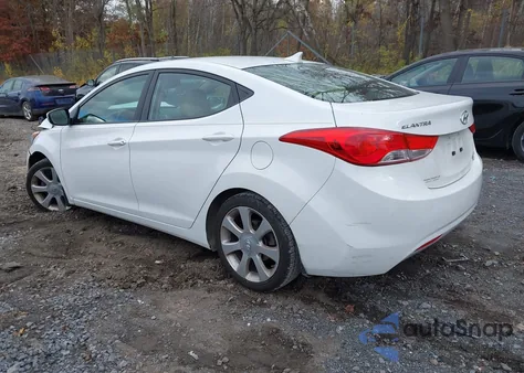 2013 Hyundai Elantra Limited z USA, uszkodzony, nr VIN 5NPDH4AEXDH266579